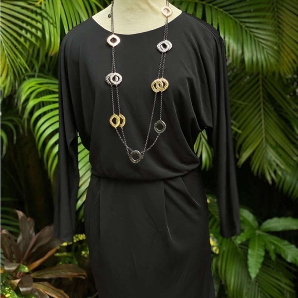 Black classic dress Zara‎ TRAFALUC